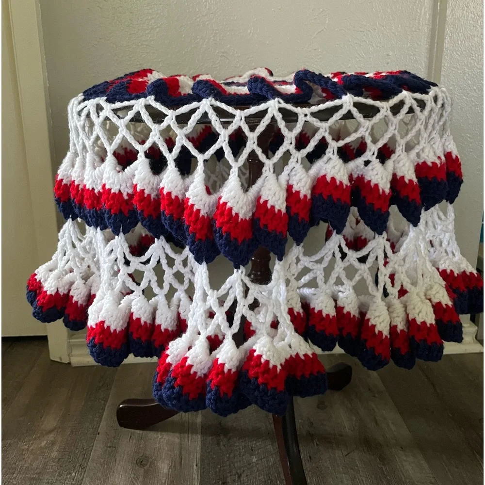 Handmade Ruffled Table Covering - Picture 3 of 5